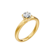 Bague de fiançailles diamant naturel rond 0.53 carat or jaune Elisabetta